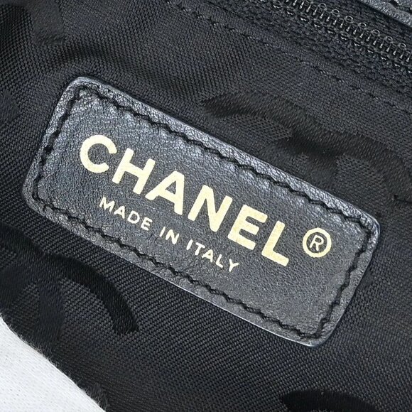 Chanel Navy Straw Chain Tote Handbag 115859 - Picture 9 of 10